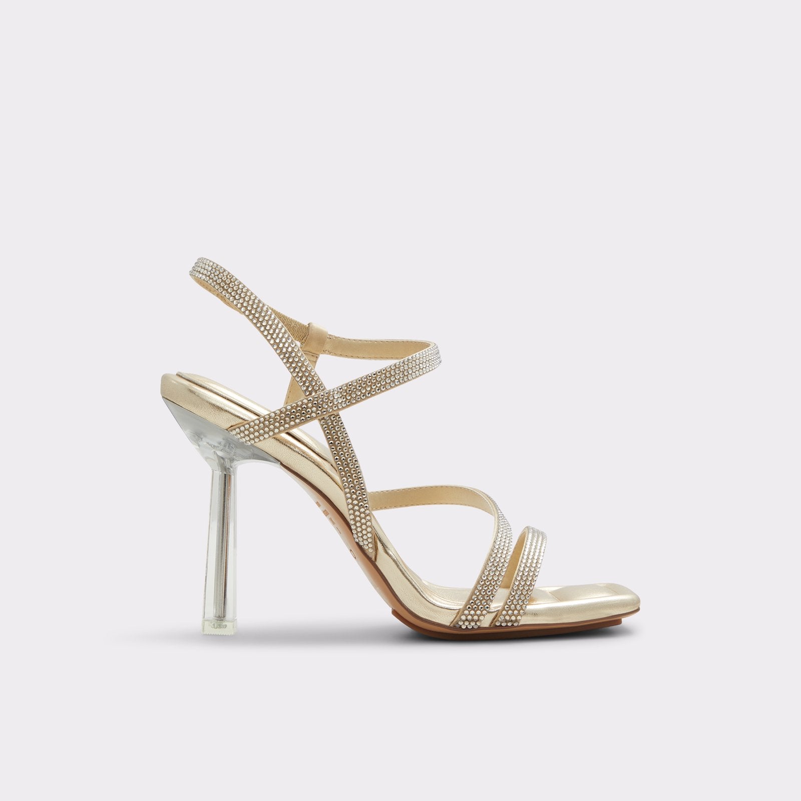 Aldo Women’s Pillow Walk Comfortable Strappy Heeled Sandals Adrocan (Champagne)