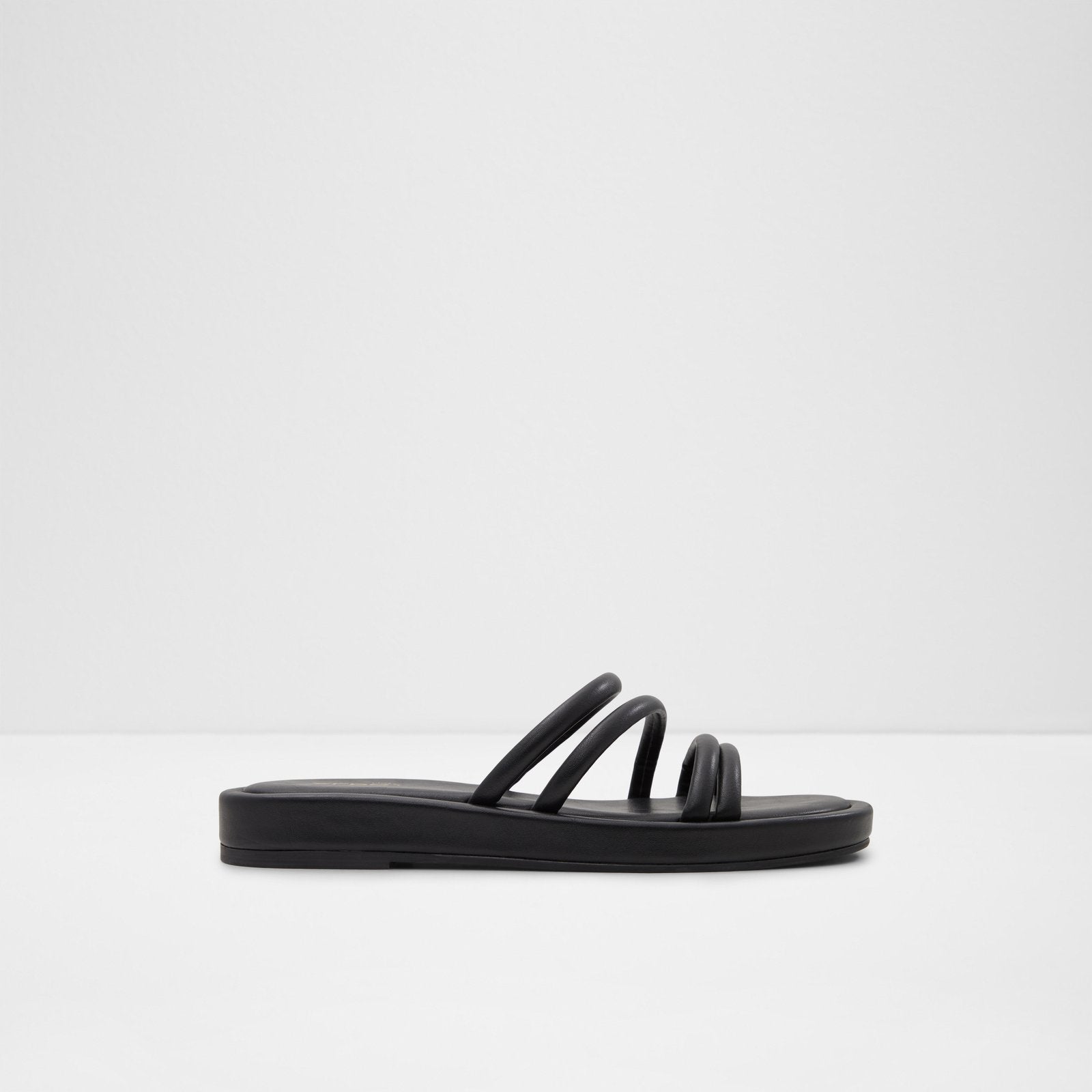 Aldo Women’s Slip On Flat Sandals Aledeclya (Black)