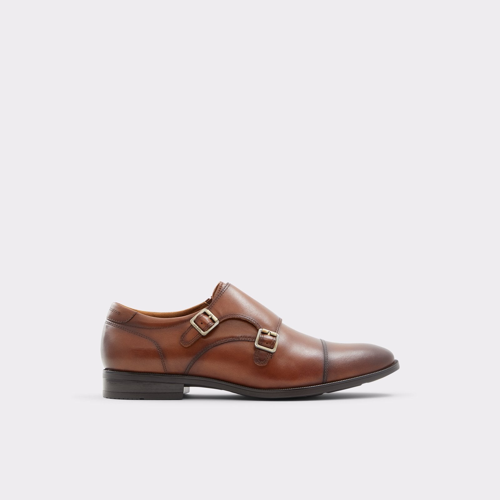 Aldo Men’s Monkstrap Shoes Holtlanflex (Cognac)