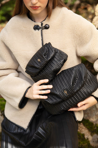 Otrera - Leda Braid Handbag Black