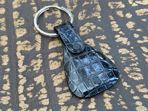 Alligator leather keychain