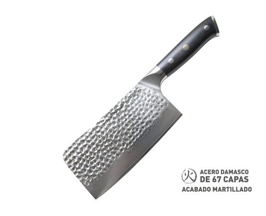 CUCHILLO MULTI USO ACERO DAMASCO (MARTILLADO) –