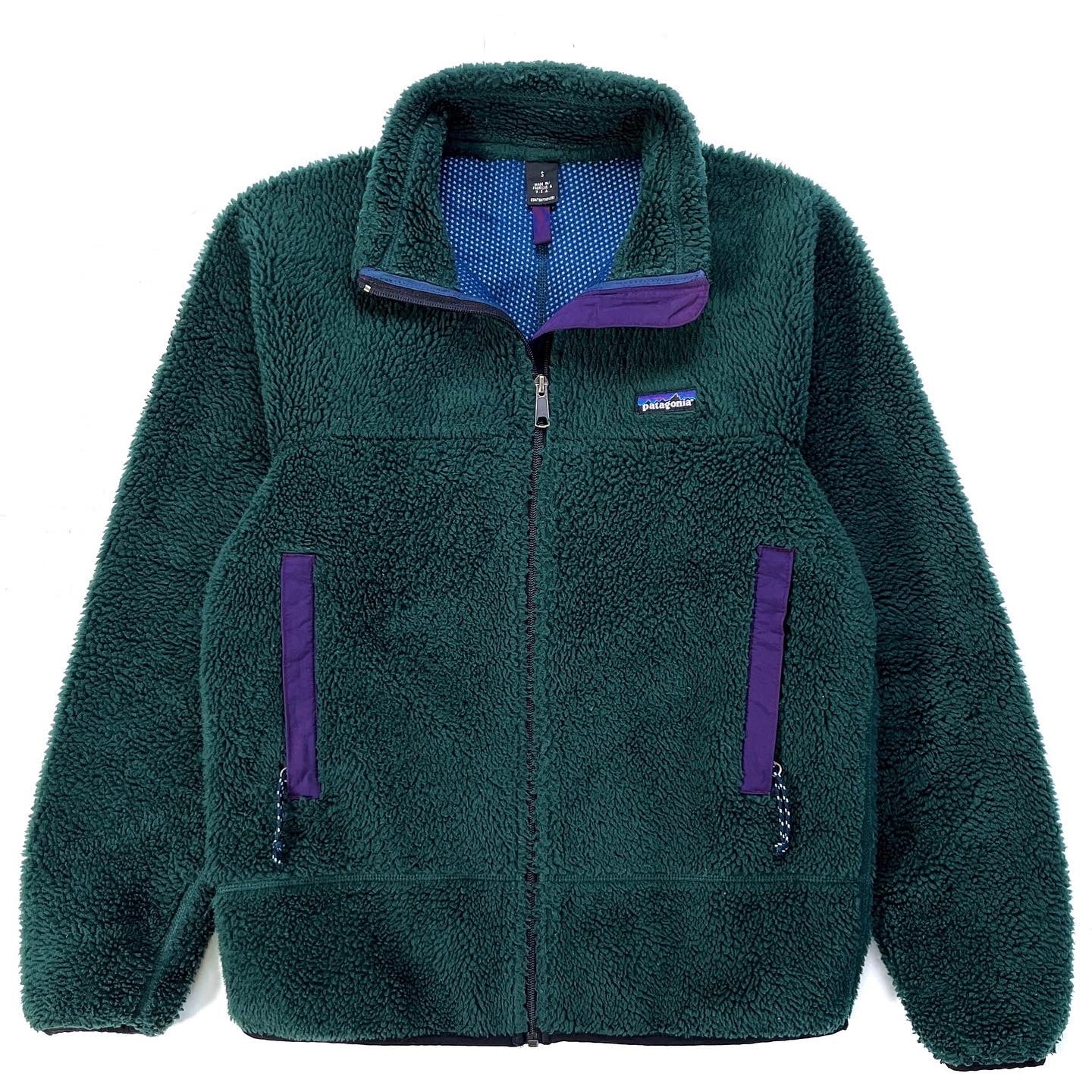 1998 Patagonia P.E.F. Classic Retro-X Jacket, Hunter & Regal Purple (S)