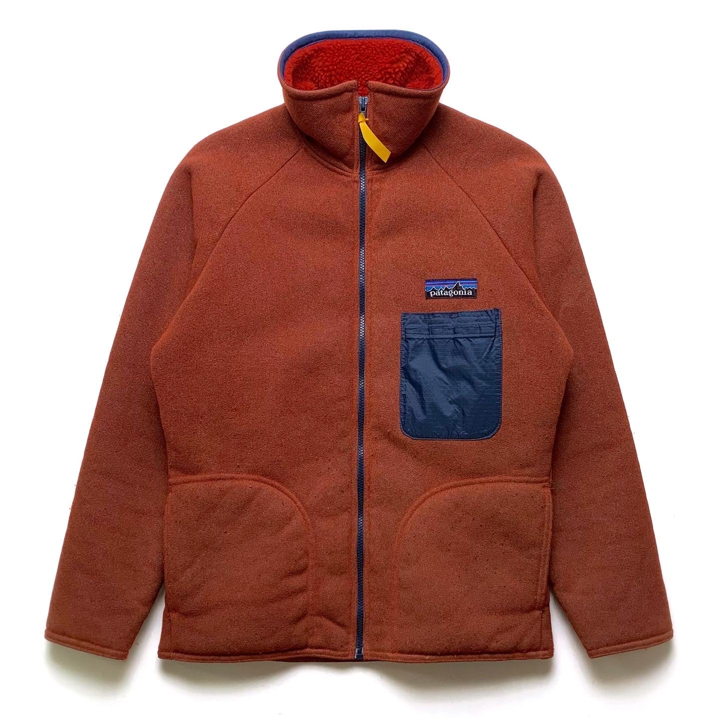 1982 Patagonia Borglite Pile Cardigan, Rust (M)