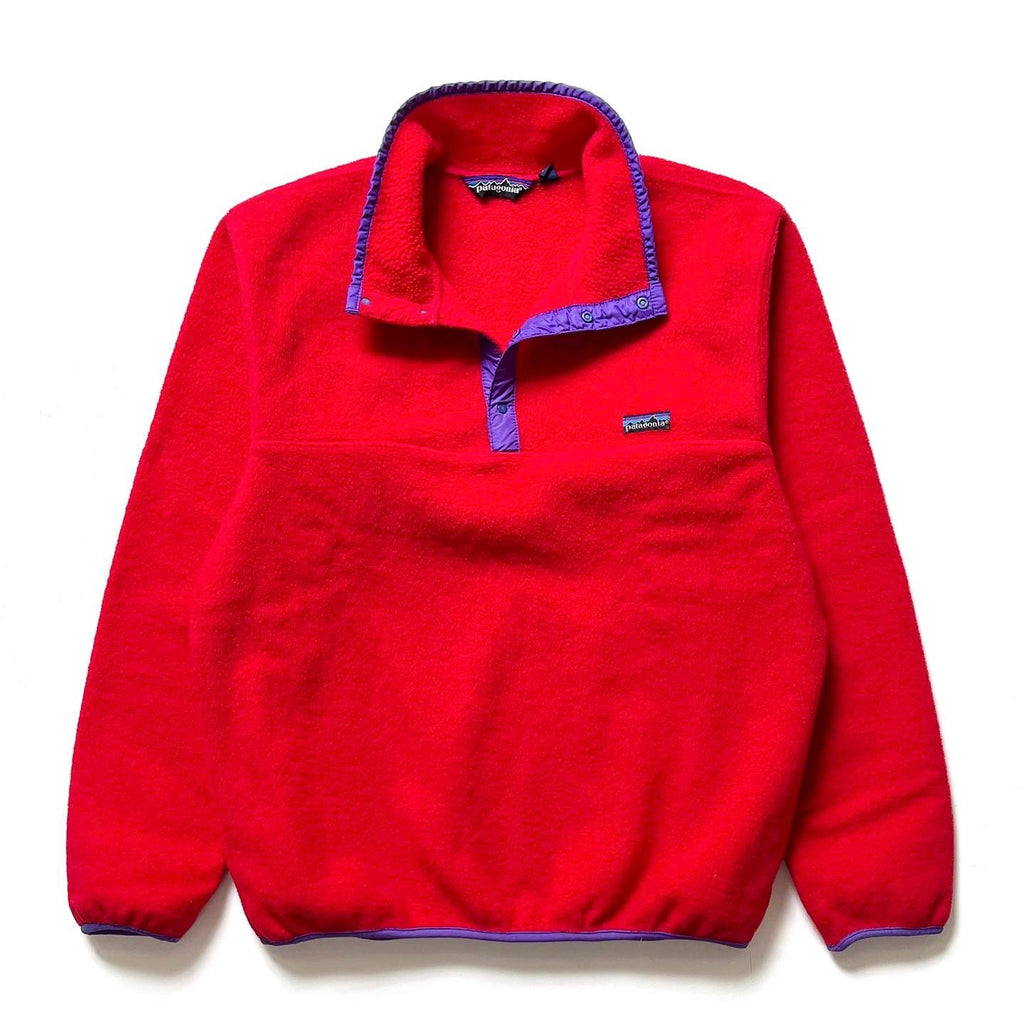 1986 Patagonia Synchilla Snap T-Neck, Red & Purple (L) – Old School Outdoor