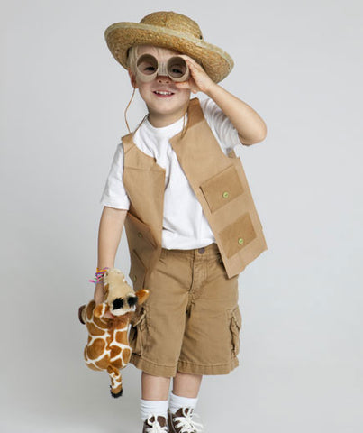 cardboard safari Halloween costume