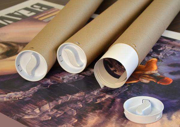 Poster Tubes with Caps Storage Large Round Cardboard Postal Tube