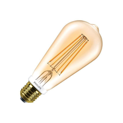 Voorstellen Bully petticoat E27 8W Philips gouden LED lamp (dimbaar) — Ledshopper.nl