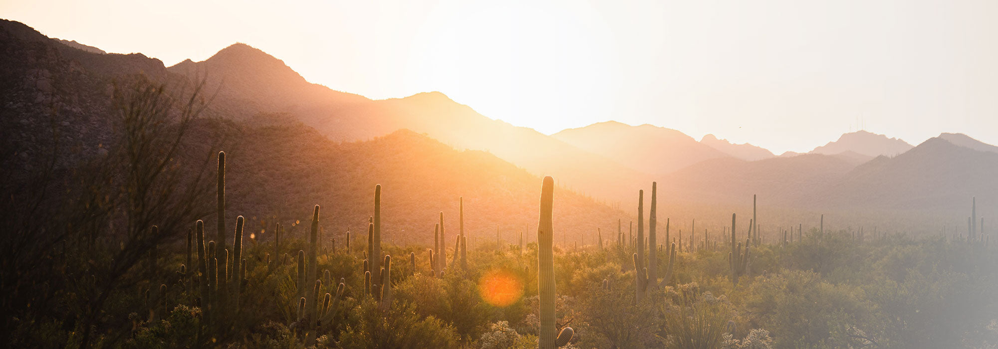 Sunset over mountains