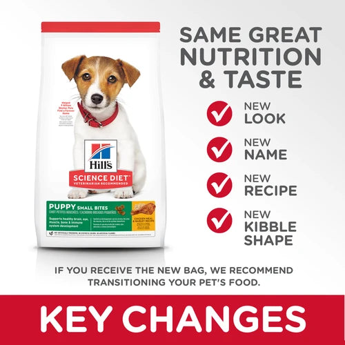 generatie Kip Geef energie Hill's® Science Diet® Puppy Small Bites Chicken Meal & Barley Recipe D –  Anaheim Feed & Pet Supply