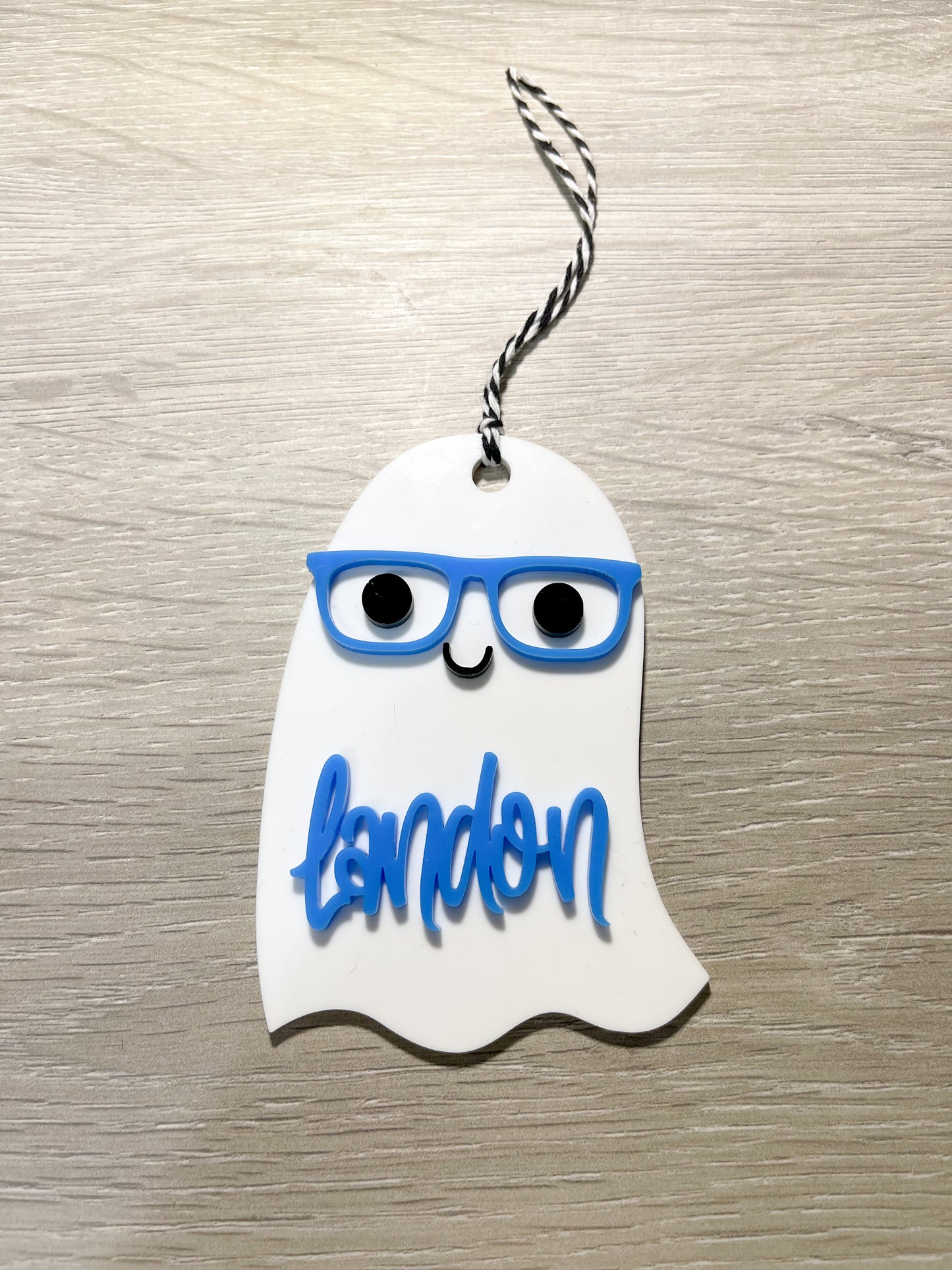 Personalized Halloween Tags / Trick or Treat Ghost Tag