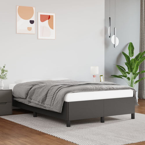 Cadru de pat, gri, 120x200 cm, piele ecologică