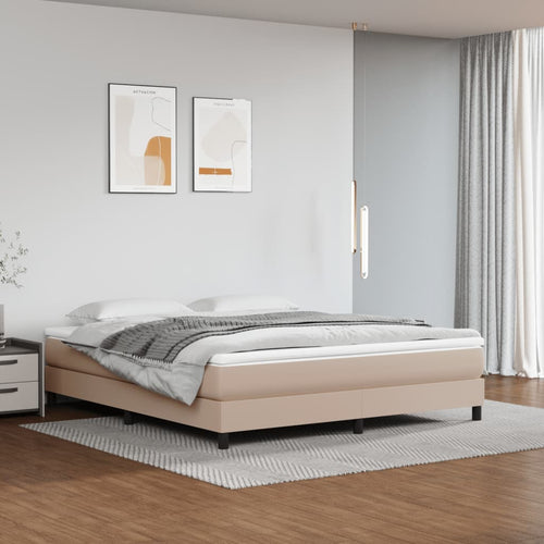 Cadru de pat, cappuccino, 180x200 cm, piele ecologică