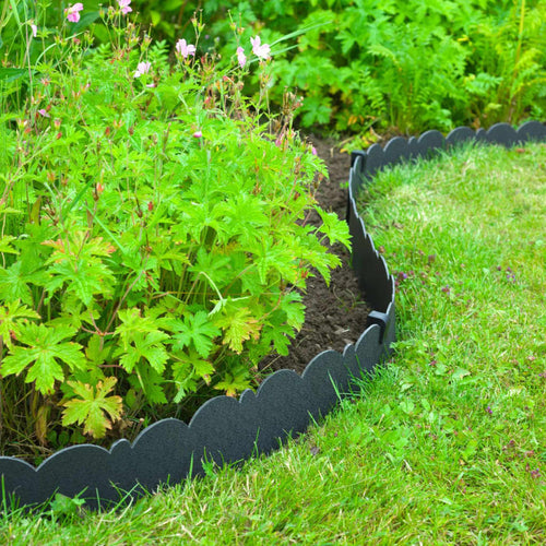 Nature Borduri de grădină, 0,13 x 12 m, 3 mm, negru Lando