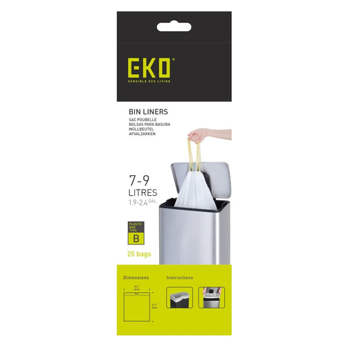 EKO Set saci de gunoi "B", alb, 7-9 L, 24x25 buc. Lando