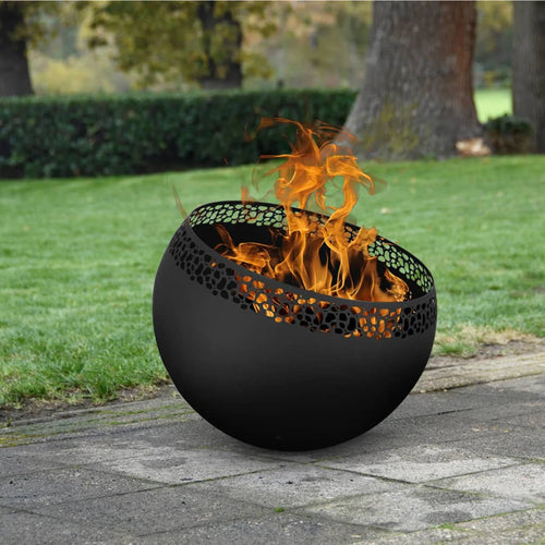 Esschert Design Bol pentru foc, negru, cu pete Lando