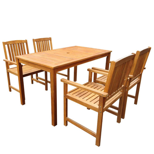 Set mobilier de exterior, 5 piese, lemn masiv de acacia Lando