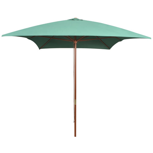 Umbrelă de soare cu stâlp de lemn 200x300 cm, verde Lando