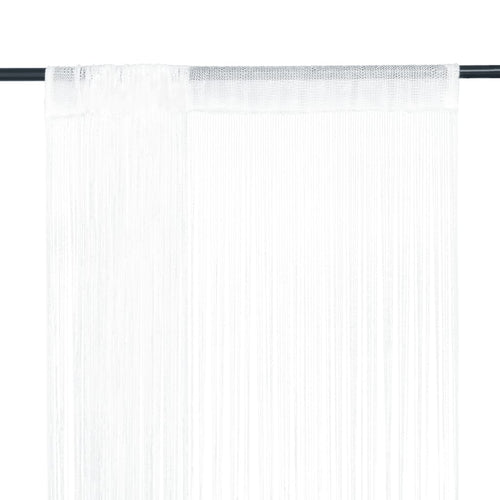 Draperii franjuri, 2 buc., 100 x 250 cm, alb Lando