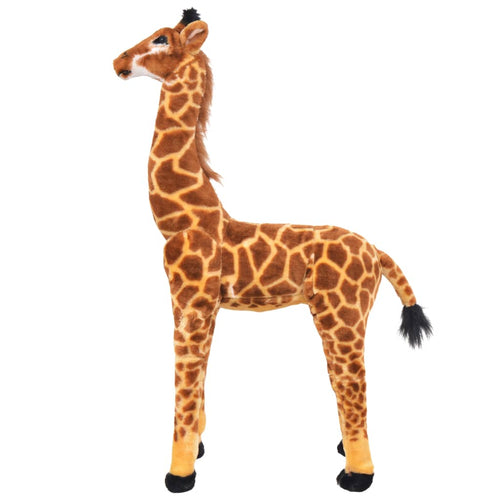 Jucărie de pluș girafă în picioare, maro și galben, XXL Lando