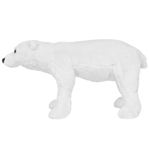 Urs polar din pluș de jucărie în picioare, alb, XXL Lando