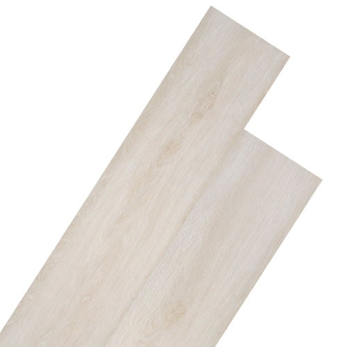 Plăci de pardoseală, stejar alb clasic, 5,26 m², 2 mm, PVC Lando