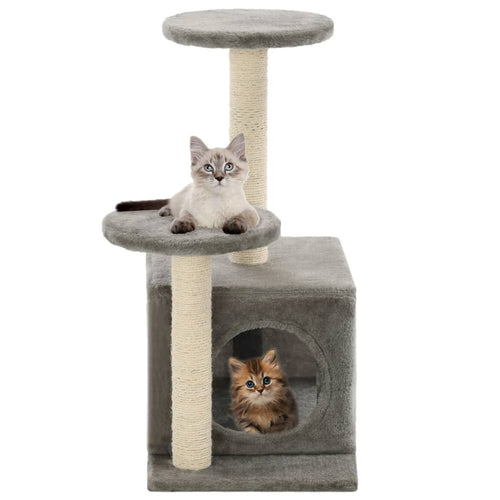 Ansamblu pisici cu stâlpi din funie de sisal, gri, 60 cm Lando