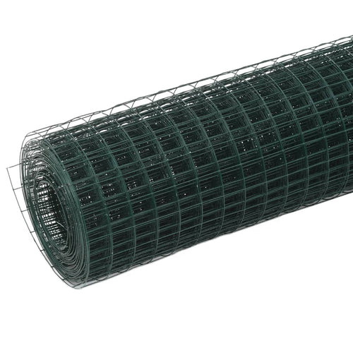 Plasă de sârmă găini, verde, 10 x 0,5 m, oțel cu înveliș PVC Lando