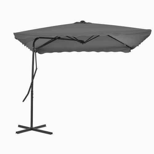 Umbrelă soare de exterior, stâlp din oțel, antracit, 250x250 cm Lando