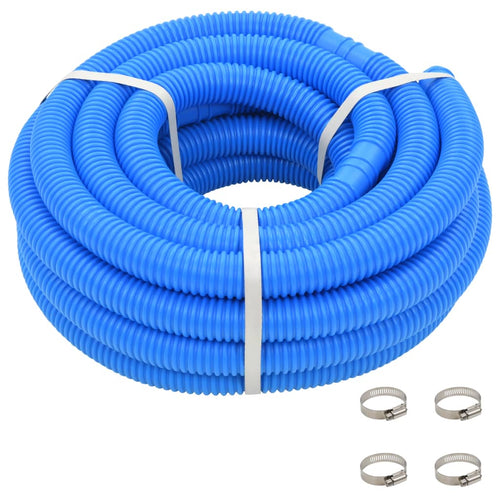 Furtun de piscină cu cleme, albastru, 38 mm, 12 m Lando