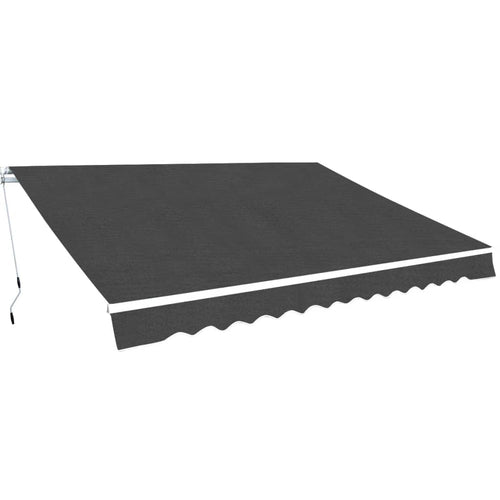 Copertină pliabilă cu acționare manuală, 400 cm, antracit