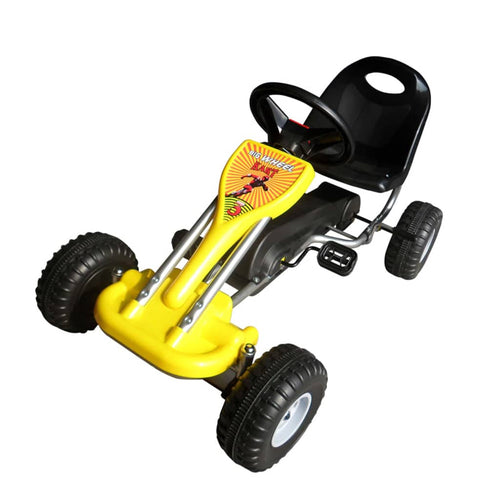 Kart cu pedale Go Kart, galben Lando