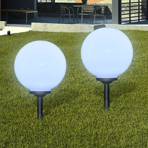 Lămpi solare de grădină în formă de glob cu țepușă LED 2 buc. Lando