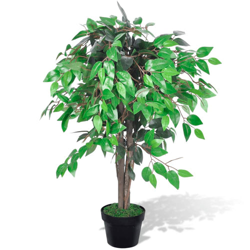 Planta artificială, arbore de ficus, cu ghiveci, 90 cm Lando