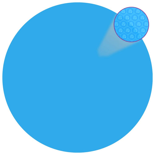 Folie solară rotundă din PE pentru piscină, 488 cm, albastru Lando