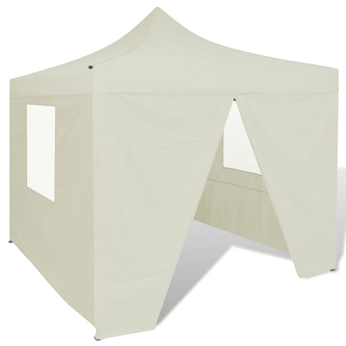41464 Cream Foldable Tent 3 x 3 m with 4 Walls Lando