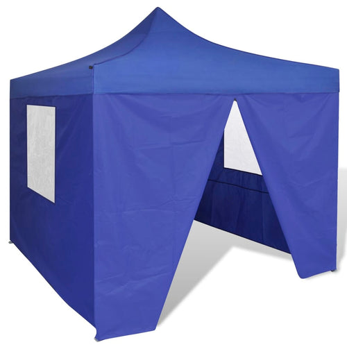 41466 Blue Foldable Tent 3 x 3 m with 4 Walls Lando
