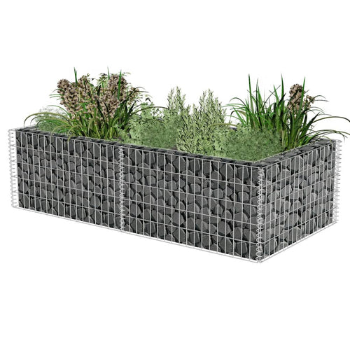 Jardinieră gabion, 180 x 90 x 50 cm, oțel galvanizat Lando