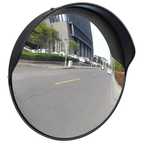 Oglindă de trafic convexă, negru, 30 cm, plastic PC, de exterior Lando