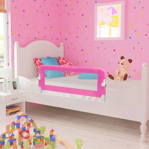 Balustradă de siguranță pentru pat de copil, roz, 102x42 cm Lando