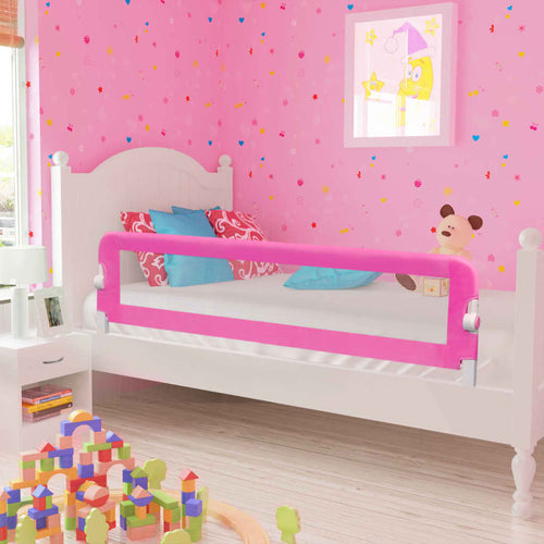 Balustradă de siguranță pentru pat de copil, roz, 150x42 cm Lando