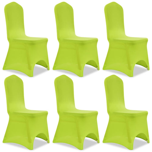Husă de scaun elastică, 6 buc., verde Lando