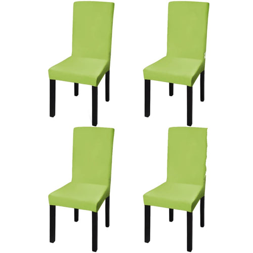 Huse de scaun elastice drepte, 4 buc., verde Lando