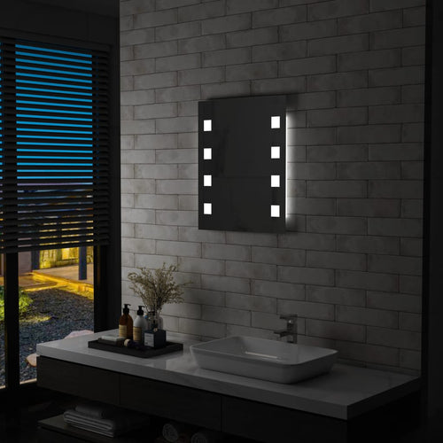 Oglindă cu LED de perete de baie, 50 x 60 cm Lando
