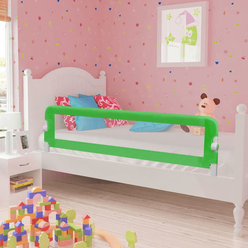 Balustradă de protecție pat copii, 2 buc., verde, 150x42 cm Lando