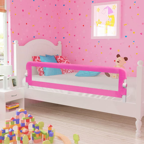 Balustradă de protecție pat copii, 2 buc., roz, 150x42 cm Lando