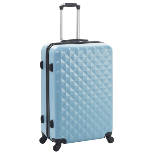 Set valiză carcasă rigidă, 3 buc., albastru, ABS Lando