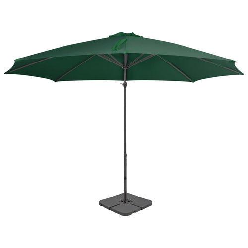 Umbrelă de exterior cu bază portabilă, verde