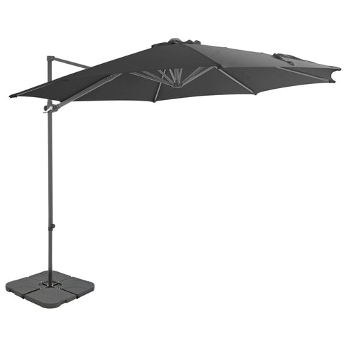 Umbrelă de exterior cu bază portabilă, antracit Lando