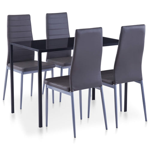 Set mobilier de bucătărie, 5 piese, gri